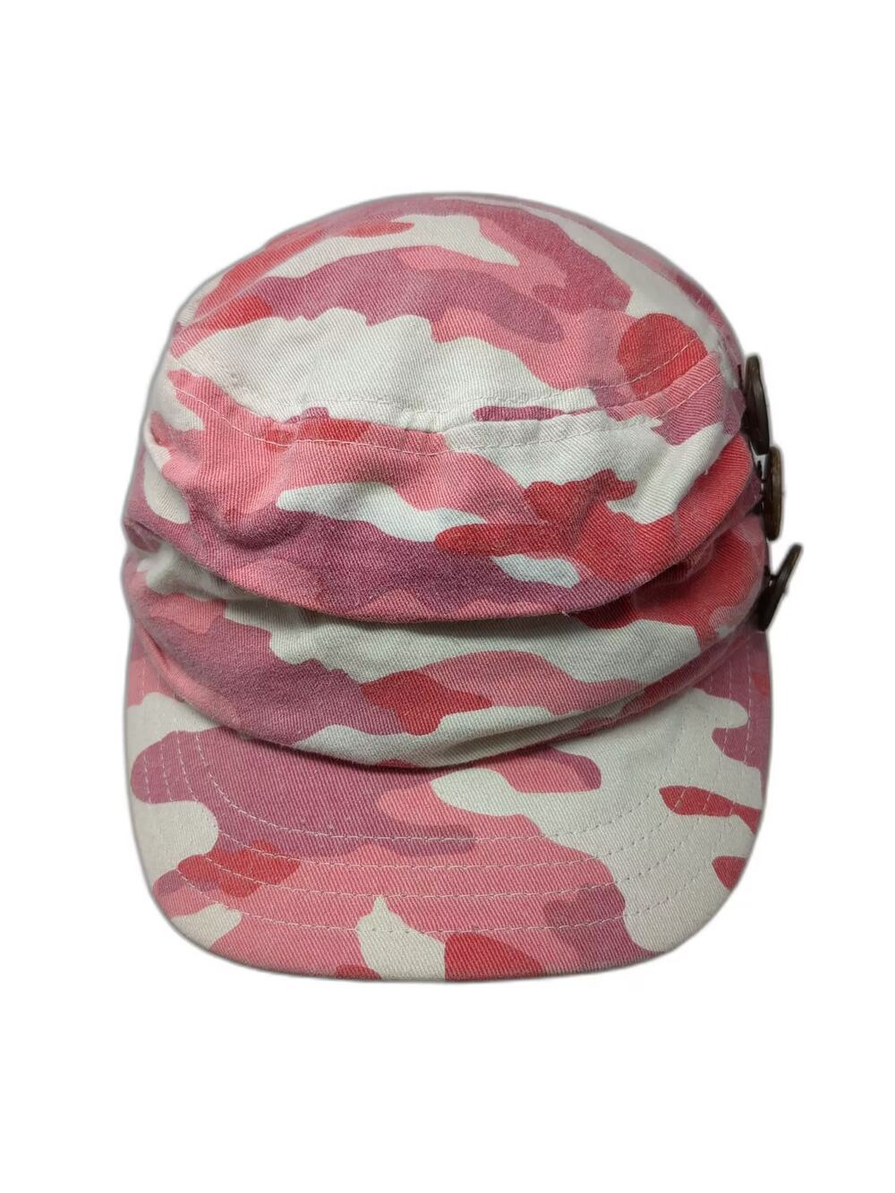 Cabela's Army Cap Pink Camo One Size Hat Wood Button Detail Embroidered Logo